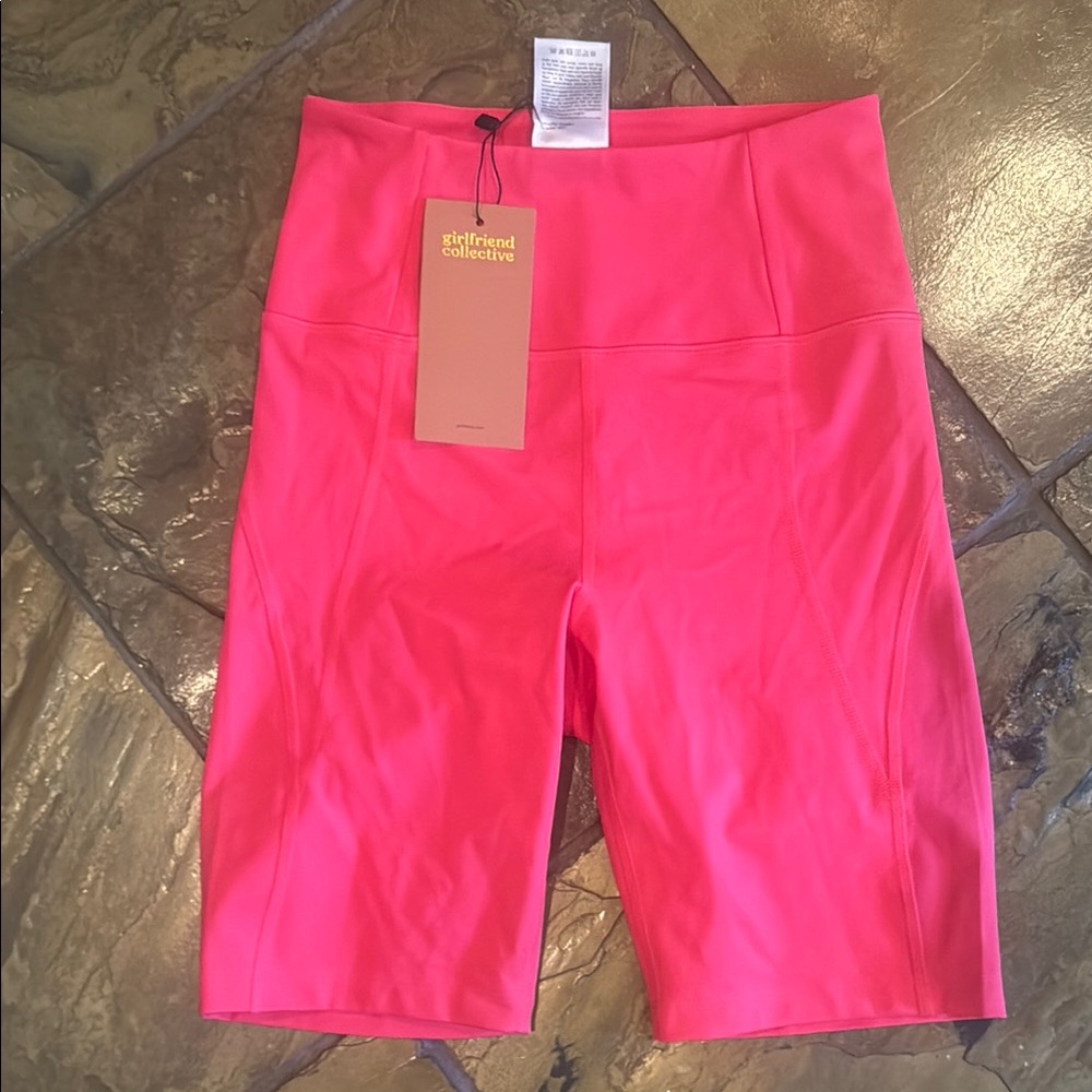 Girlfriend Collective Vibrant Pink Bike Shorts